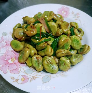 香葱煸蚕豆步骤8
