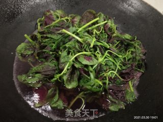 清炒红芥菜步骤4