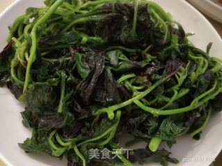 清炒红芥菜步骤5