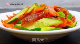 黄瓜胡萝卜炒腊肠步骤14