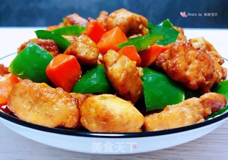 青椒胡萝卜炒鸡丁步骤12