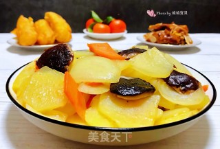 洋葱香菇胡萝卜炒土豆片步骤13
