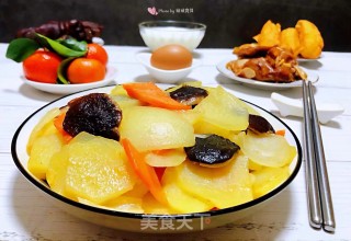 洋葱香菇胡萝卜炒土豆片步骤15