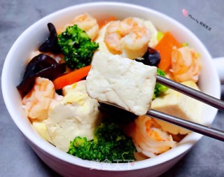西兰花虾仁木耳炖豆腐步骤15
