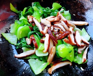 素炒香菇油菜步骤8