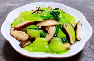 素炒香菇油菜步骤11