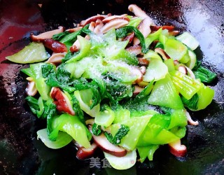 素炒香菇油菜步骤9