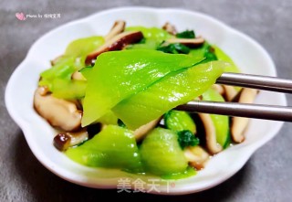 素炒香菇油菜步骤13