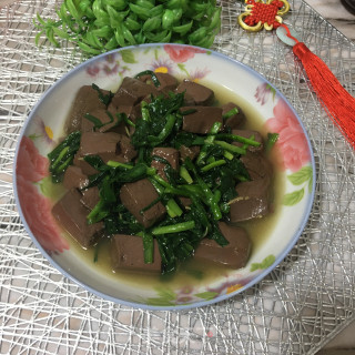 韭菜烧鸭血步骤7 韭菜烧鸭血步骤7