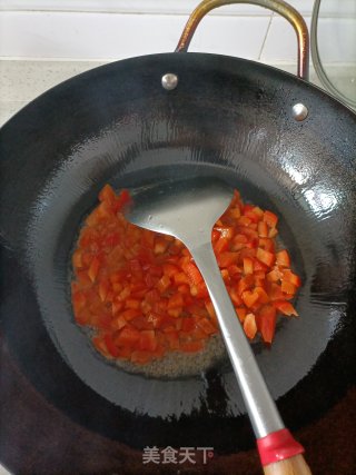 灯笼椒虾皮煎鸡蛋步骤5