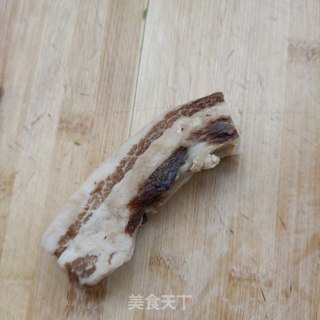 腊肉炒菠菜杆步骤6