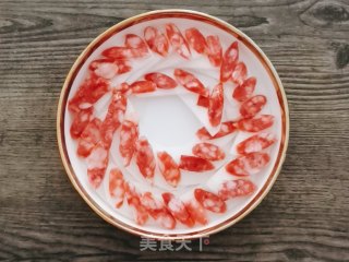 萝卜蒸腊肠步骤4