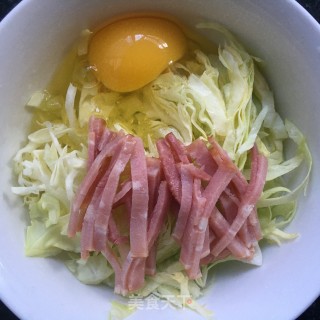 培根包菜鸡蛋饼步骤4