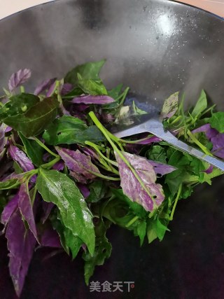 蒜炒紫背菜步骤4