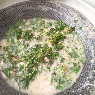 肉末花生碎熬蒲公英步骤14