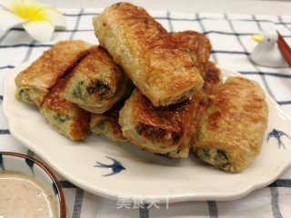 纯素美食～荠菜春笋豆皮卷步骤6