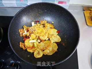 干锅香辣土豆片❗️香辣过瘾又下饭步骤7