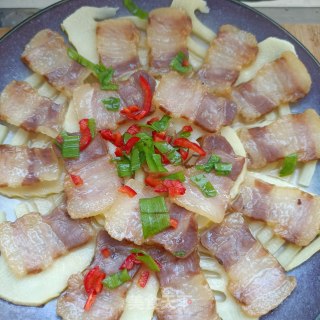 春笋蒸腊肉步骤12