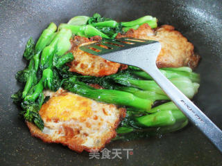 菜芯烧鸡蛋步骤10