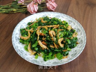 鳞虾炒芥菜步骤6