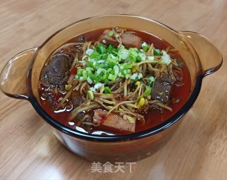 火锅底料烧鸭血步骤7