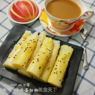 【学生早餐】鸡蛋肠粉步骤7 【学生早餐】鸡蛋肠粉步骤7