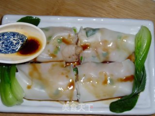 广东虾肉肠粉步骤12