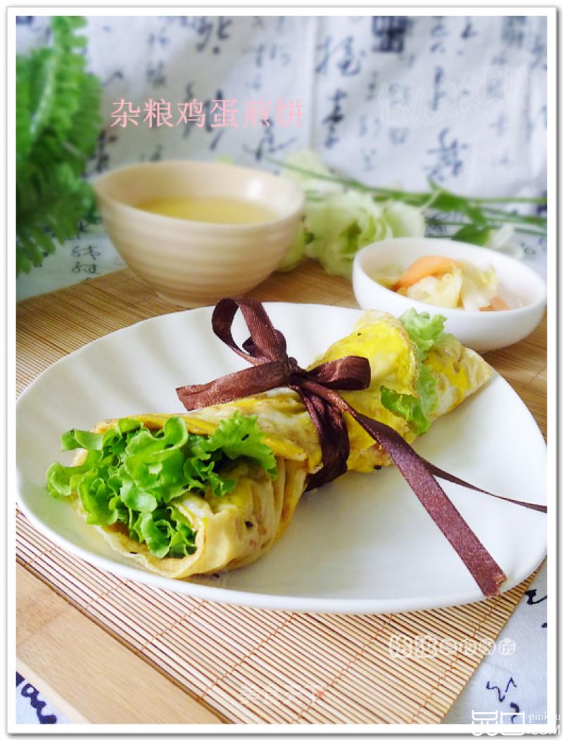 【粗粮细作系列】早餐鸡蛋饼之---杂粮鸡蛋煎饼