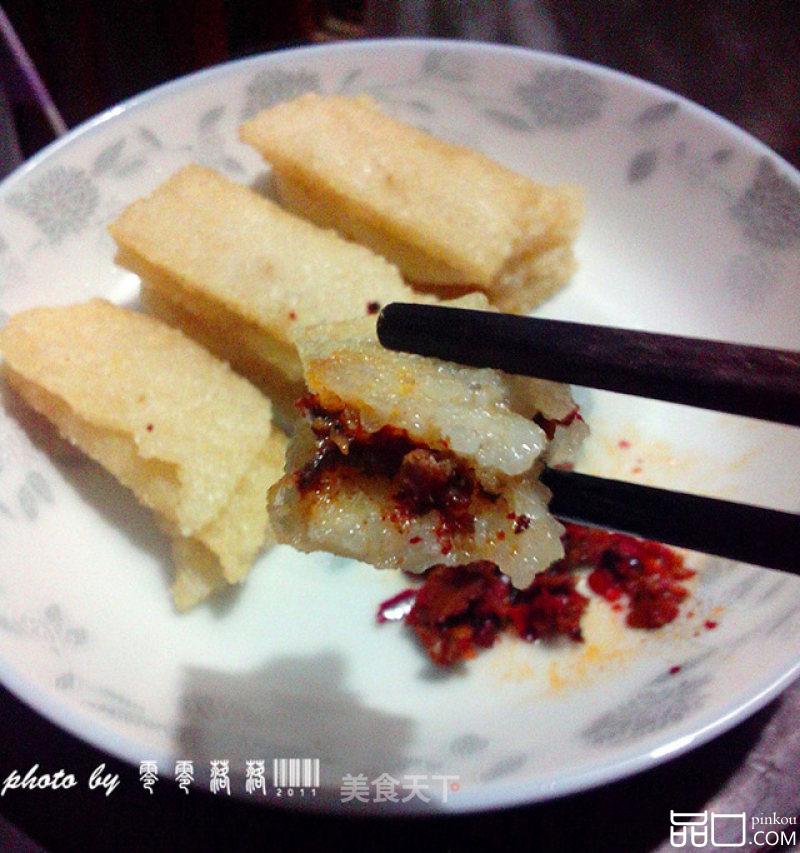 香煎粢饭糕——剩米饭变美味小吃
