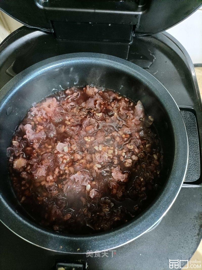 三色糙米炖银耳