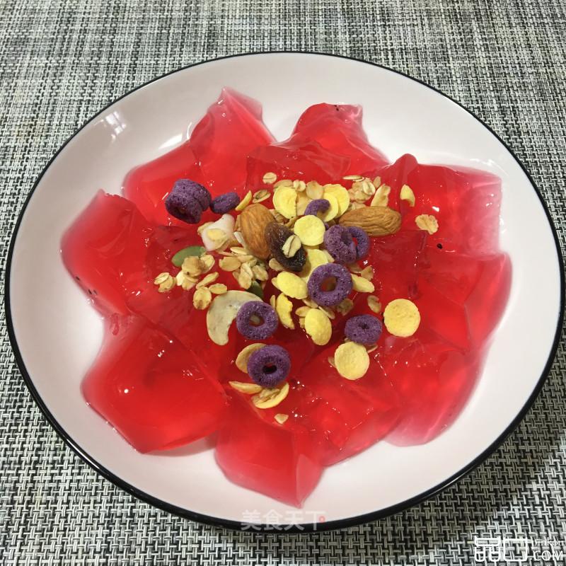 燕麦火龙果凉粉