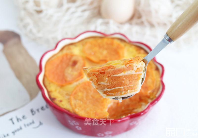 无油无糖，好吃营养又不胖，红薯烤蛋奶！