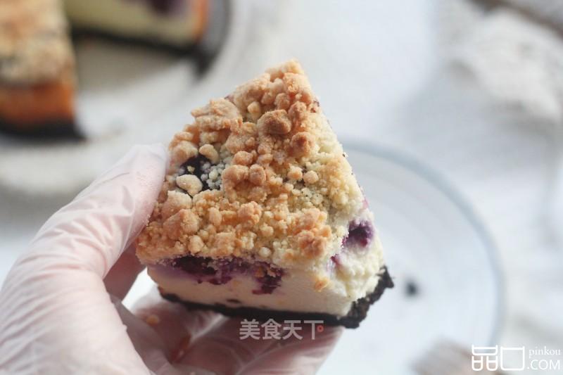 0失败，免打发爆浆蓝莓酥粒芝士蛋糕
