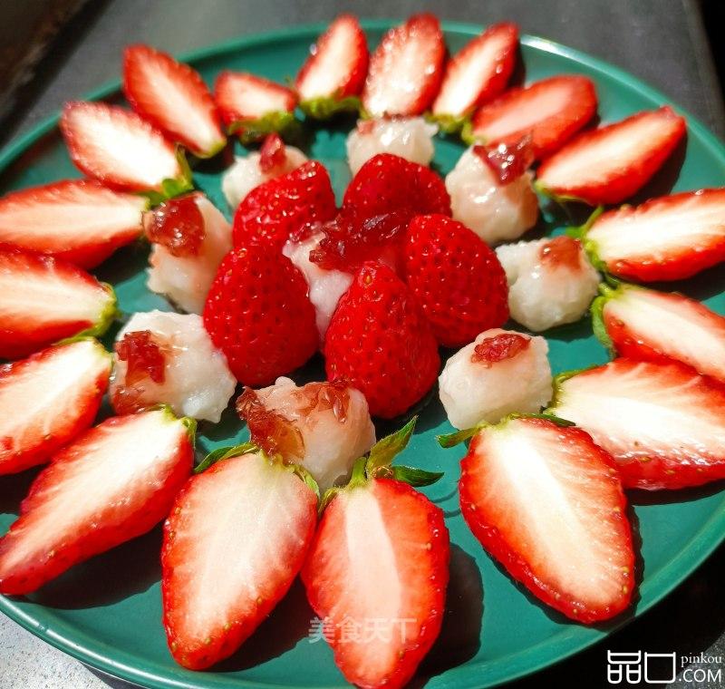 玫瑰花酿山药泥