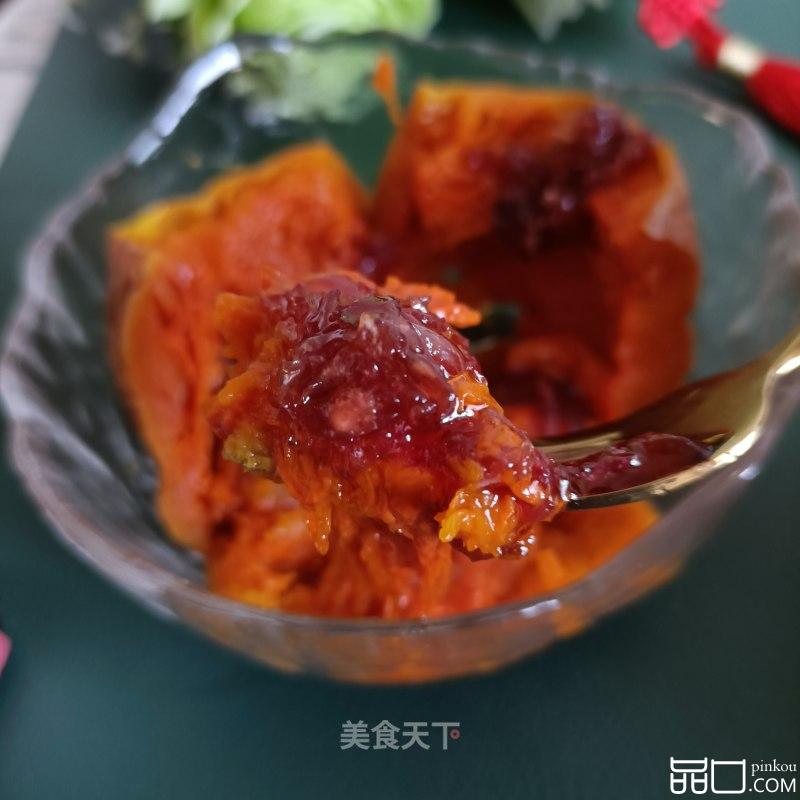 玫瑰花酿蒸南瓜