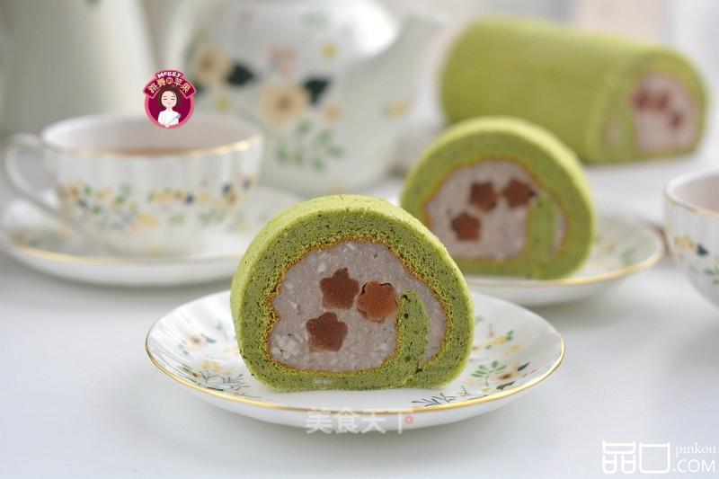 芋泥抹茶蛋糕卷