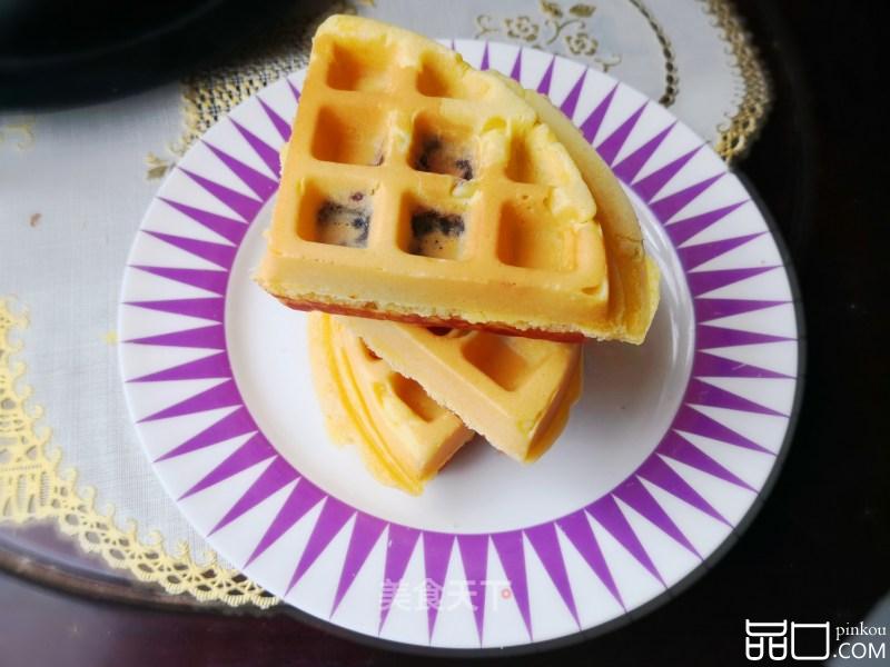 豆沙馅华夫饼