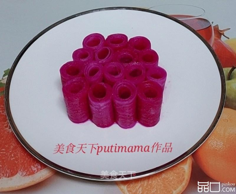 红火龙果玫瑰卷