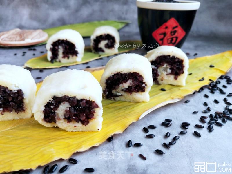 山药黑米卷