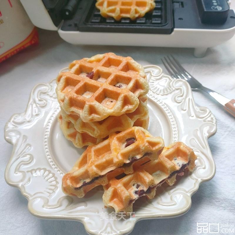 发酵版原味豆沙华夫饼