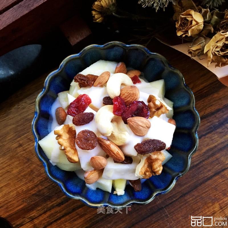 干果酸奶拌苹果