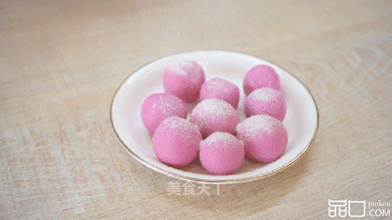 香甜可口火龙果奶粉球