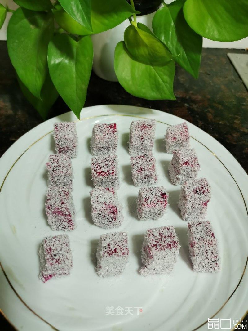 火龙果椰蓉小方