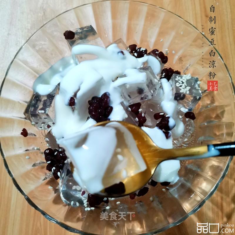 自制蜜豆白凉粉