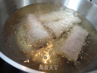 香草鱼春卷步骤8