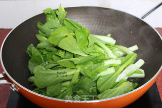 腐乳炒菜心步骤4 腐乳炒菜心步骤4