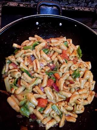 炒猫耳朵（麻食）步骤12