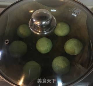 自制菜肉青团步骤5