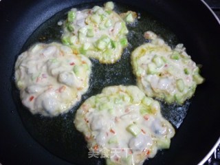 丝瓜文蛤饼步骤8