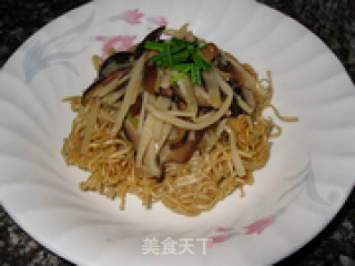 浙江小吃冬菇炒面步骤12
